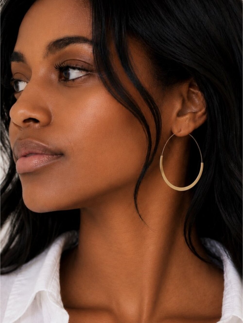 New! Preppy Gold Hoop Earrings NWOT 1029
